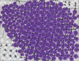 中西夏之《白、紫、黒　菱形S.f.f-2》 2009年