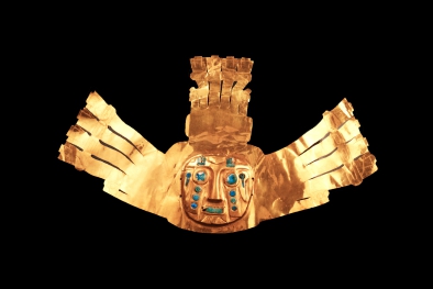 Gold Ceremonial Ornament Set from Kalasasaya, Tiwanaku, AC500-1000, Collection of The National Museum of Archaeology of Bolivia and La Paz City  Ministry of Culture of Peru