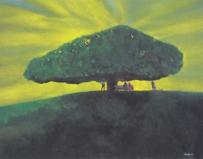 Itozono Wasaburou  Large Tree on a Hill  1991
