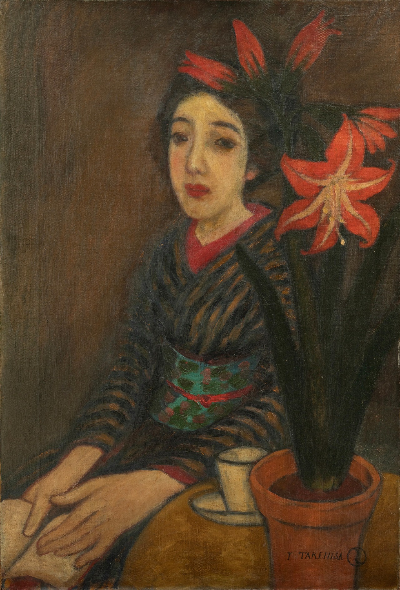 竹久夢二《アマリリス》１９１９（大正８）年頃 　夢二郷土美術館蔵