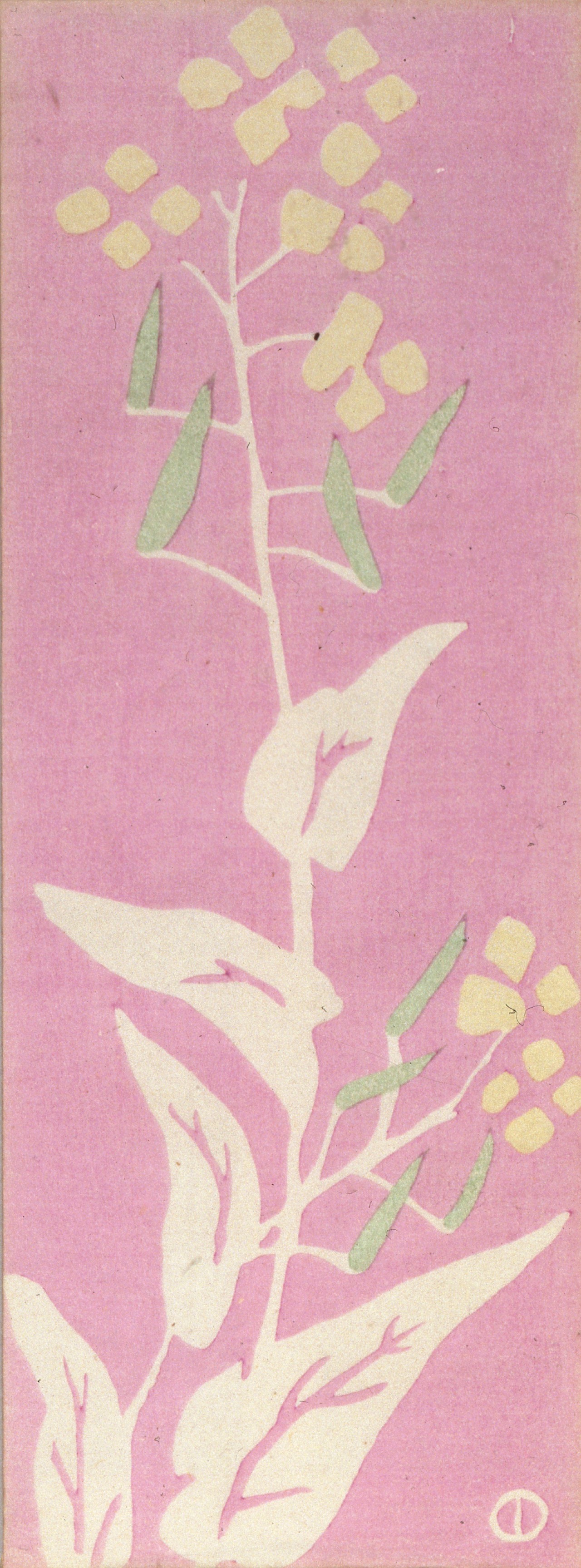 竹久夢二《封筒「菜の花」》大正期 夢二郷土美術館蔵