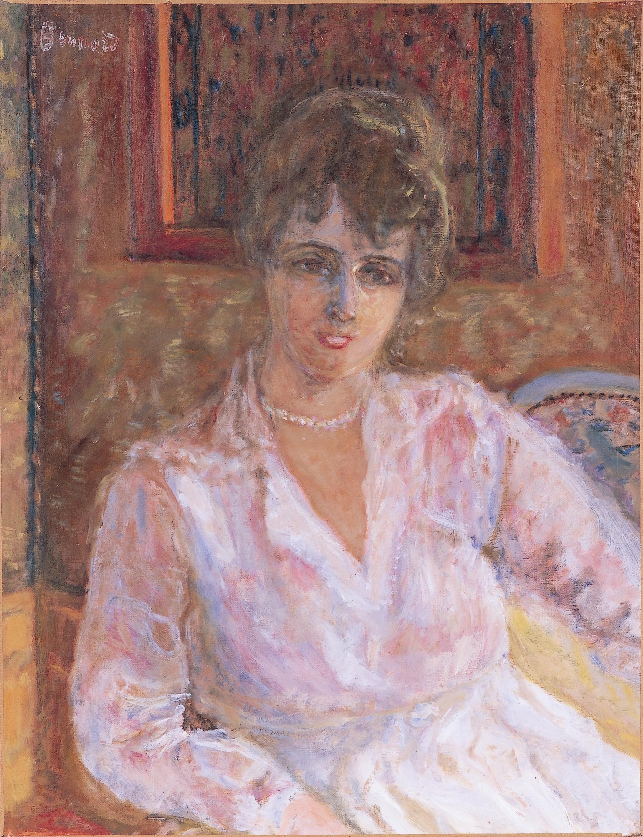 ピエール・ボナール《白いコルサージュの女》1922年
