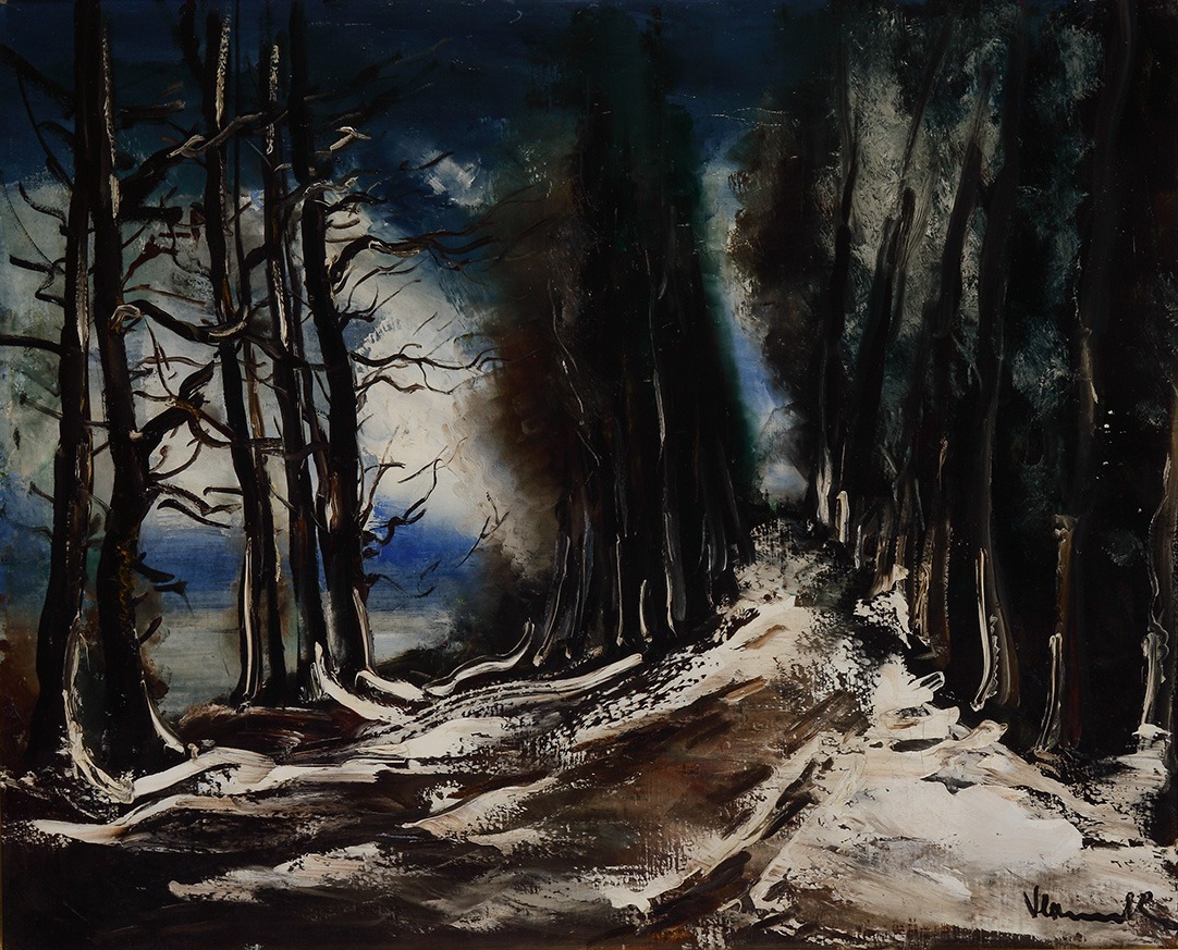 モーリス・ド・ヴラマンク 《雪景色》