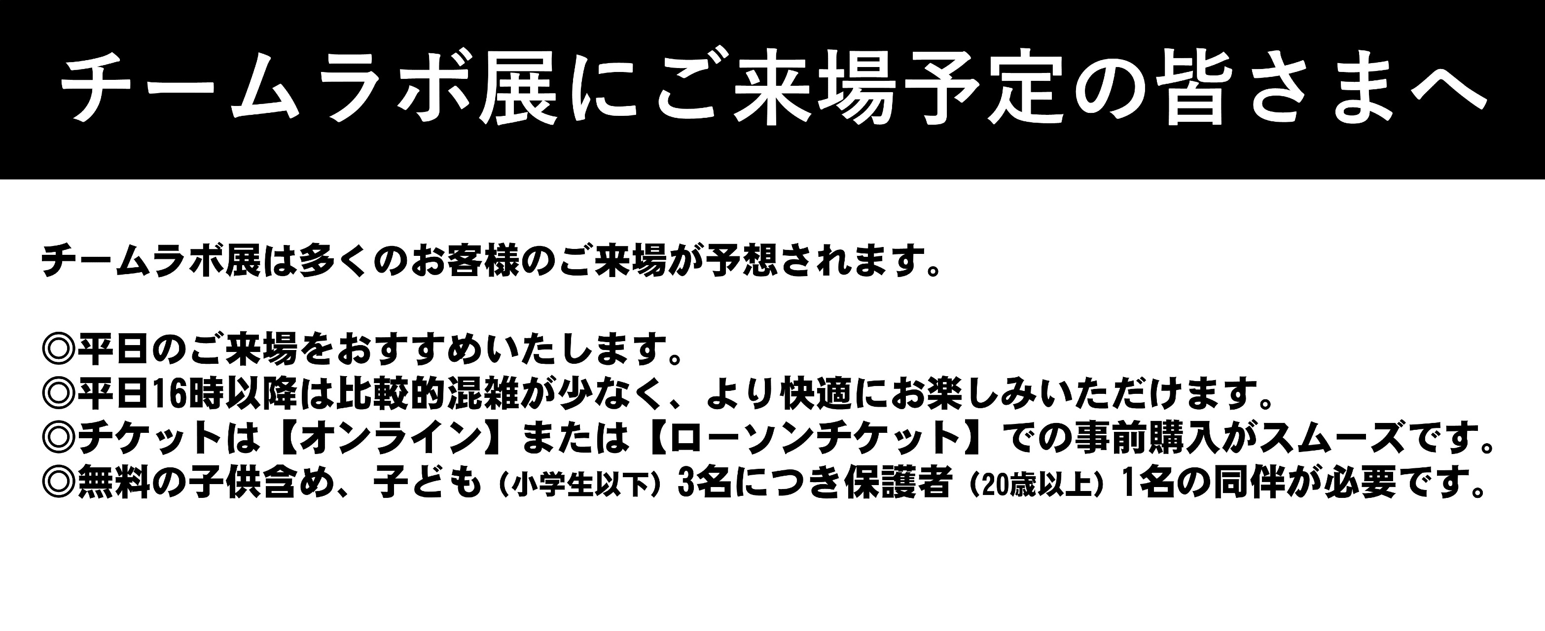 チームラボ展　来場案内
