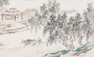 岡田半江《山水画帖》（部分）1836(天保7)年