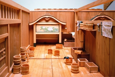 三浦宏《湯屋模型》1980年代 個人蔵 洗い場と石榴口