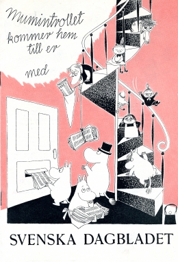 トーベ・ヤンソン 《スウェーデンの日刊紙「スヴェンスカ・ダーグブラーデット」広告》 1957 年 印刷 ムーミンキャラクターズ社