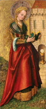 ルーカス・クラーナハ（父）《聖バルバラ》1520年以降、油彩・板