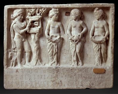 Votive Relief to Apollo and the Nymphs, Naples National Archaeological Museum
Excavated from the hot springs of Ischia and Nitrodi
Photo (c) Luciano and Marco Pedicini