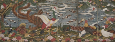 伊藤若冲 《樹花鳥獣図屏風》 18世紀後半　静岡県立美術館
